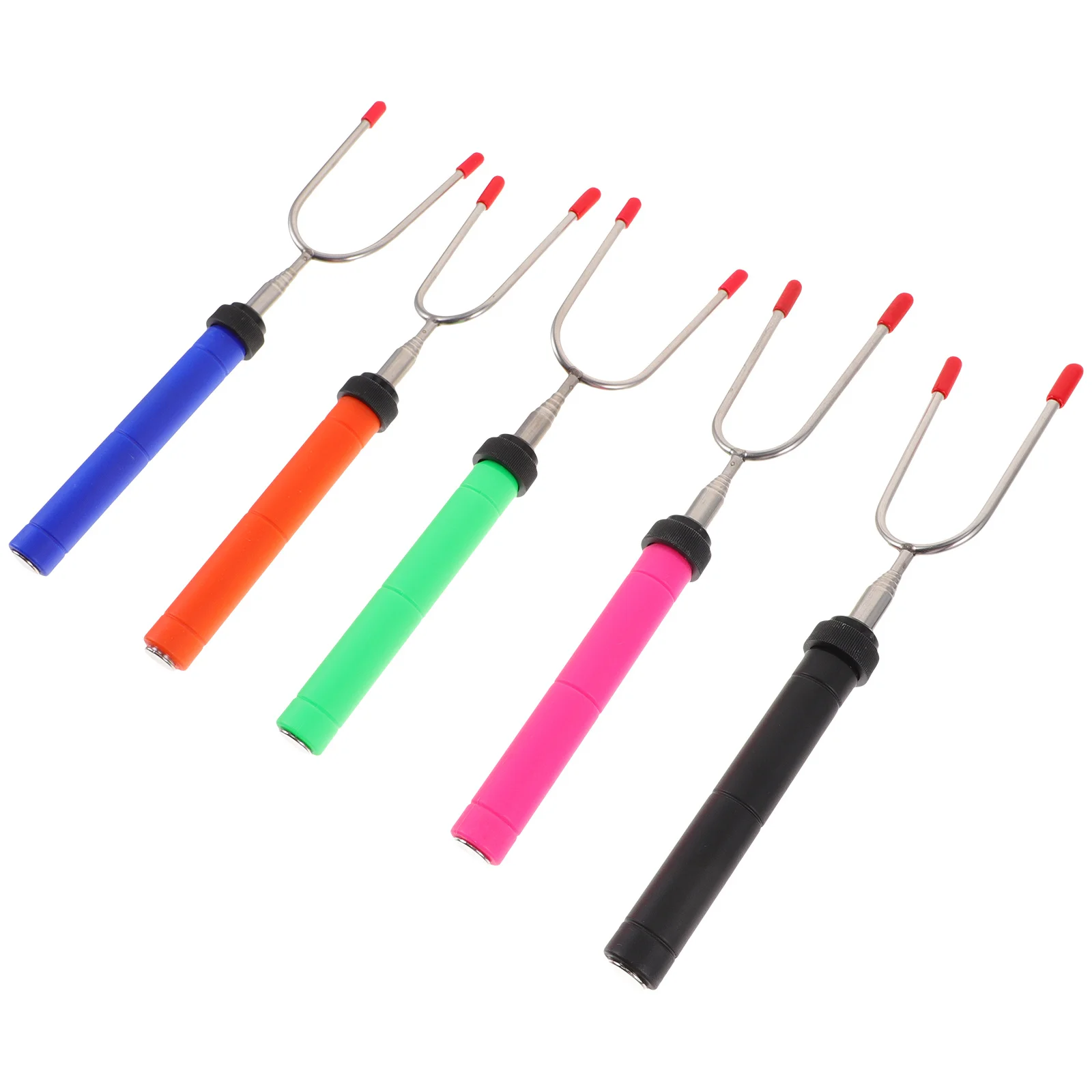 

5pcs Stainless Steel Bbq Forks Roasting Meat Fork Set U-Shaped Grill Skewers Reusable Outdoor Camping Roasting Sticks Kitchen