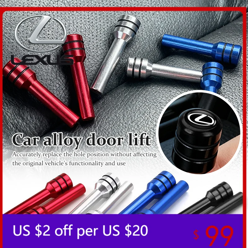 

Car Alloy Door Lock Pin Rods Knobs Protective Cover Interior Door Lock Pull Pin Cap For Lexus RX350 IS250 CT200h ES250 ES300h