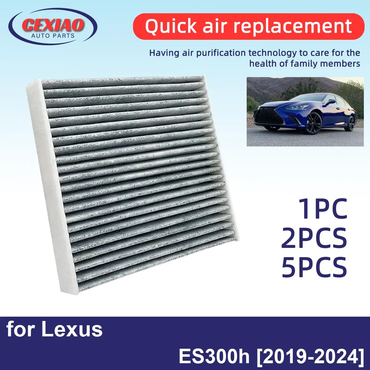 

1pc 2pcs Air Creator Air Conditioner Filter For Lexus ES300h 2019-2024 High cost performance CF12157 87139-0E040 97139-58010