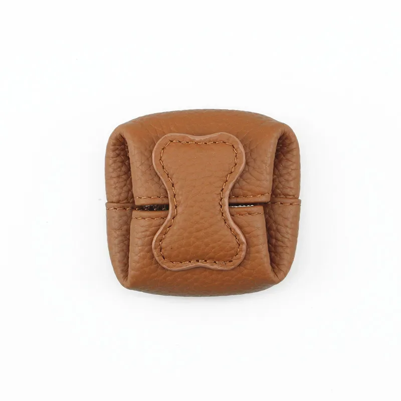 Leather cowhide ins earphone bag, cosmetic bag, small portable cute change bag, small jewelry ring storage bag.