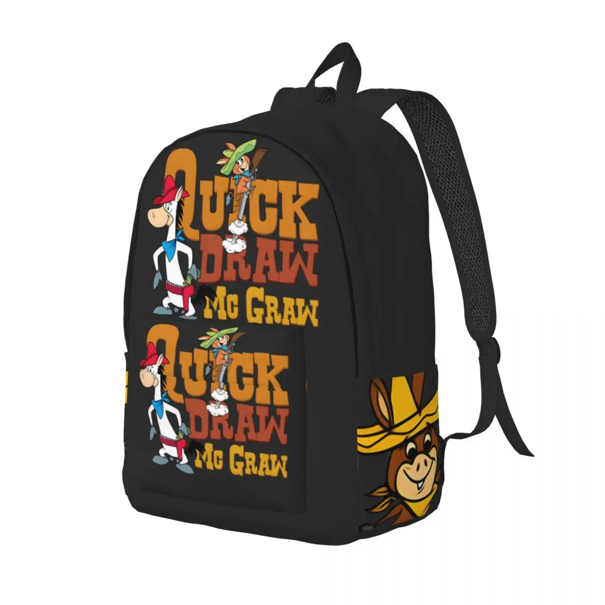 For School Together Retro Washable New Q-Quick Draw McGraw Show Children's Bags For Women Kid Bookbag Birthday