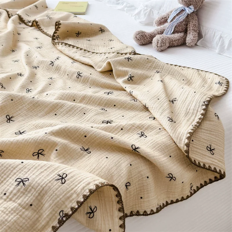 純綿二層糸ブランケット漫画プリントエアコンキルト旅行ショール夏のベッドカバーホーム寝具