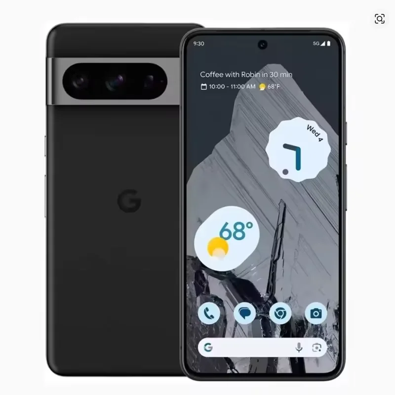 هاتف Google Pixel 8 Pro 128G ROM 5G 8pro يفتح 6.7 بوصة Google Tensor G3 12GB RAM 50MP ومزدوج 48MP ثلاثي