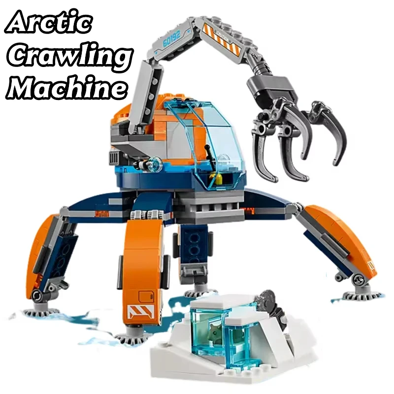 Conjuntos MOC compatibles de terceros, bloques de construcción de la serie City, máquina para gatear ártico, coche de bloques de hielo, juguetes para niños, regalo
