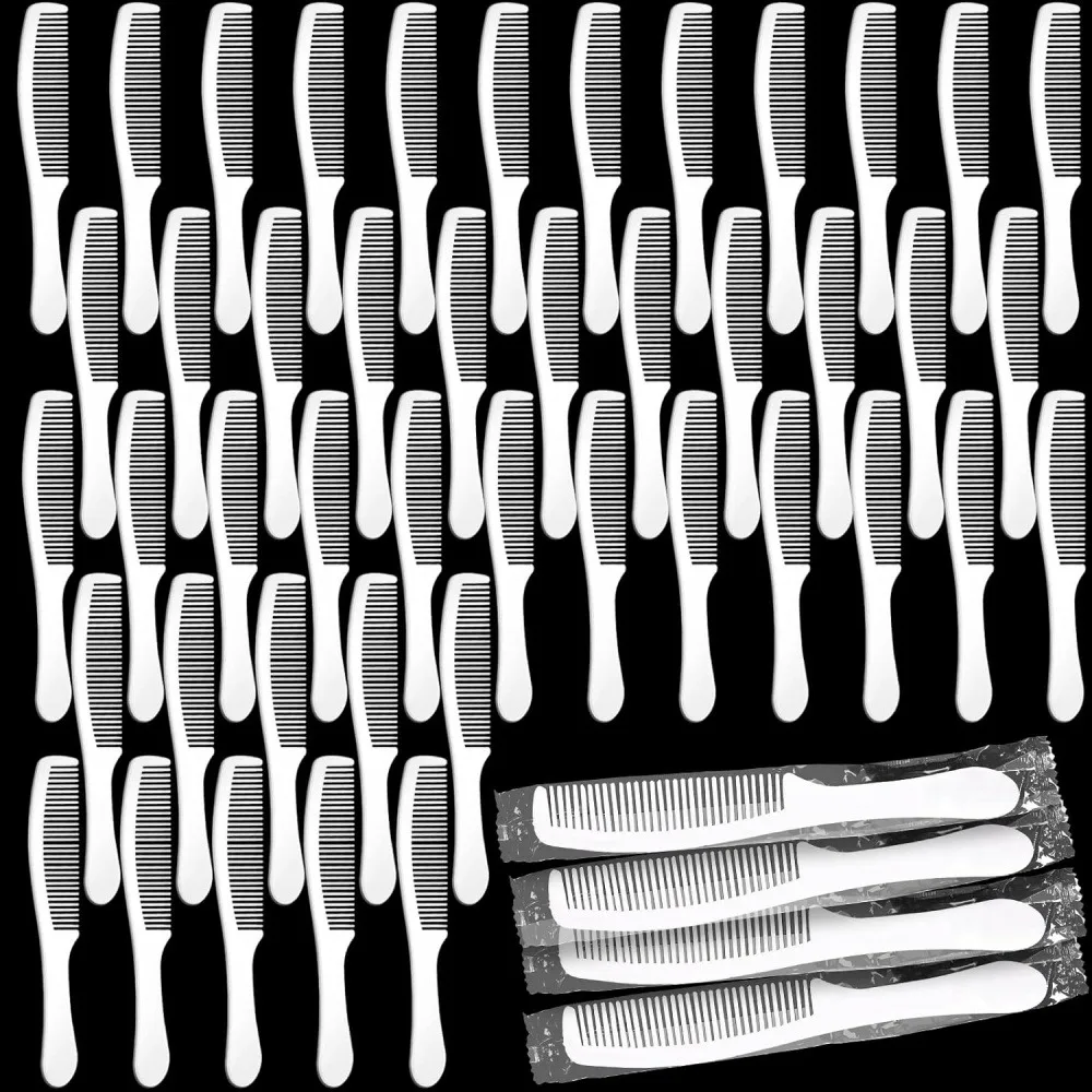 5 Pack Hotel Disposable Combs, Individually Wrapped Round Tooth Combs for Travel, Camping, Hotels, and Guest Use