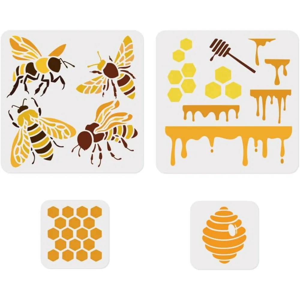 4Pcs Bee Honeycomb …