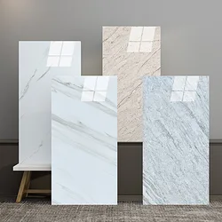 PVC Tile Wall Sticker Wallpaper Self-adhesive Waterproof Imitation Marble Stickers Bathroom House Wall Panel Thickened Durable