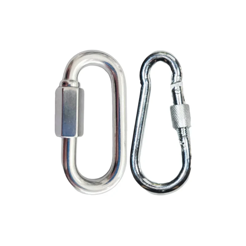2PCS 304 Stainless Steel M8 M10 Quick Link Buckle Rescue Safety Rope Spring Snap Heavy Duty Hook Connector for RC UAV Drone