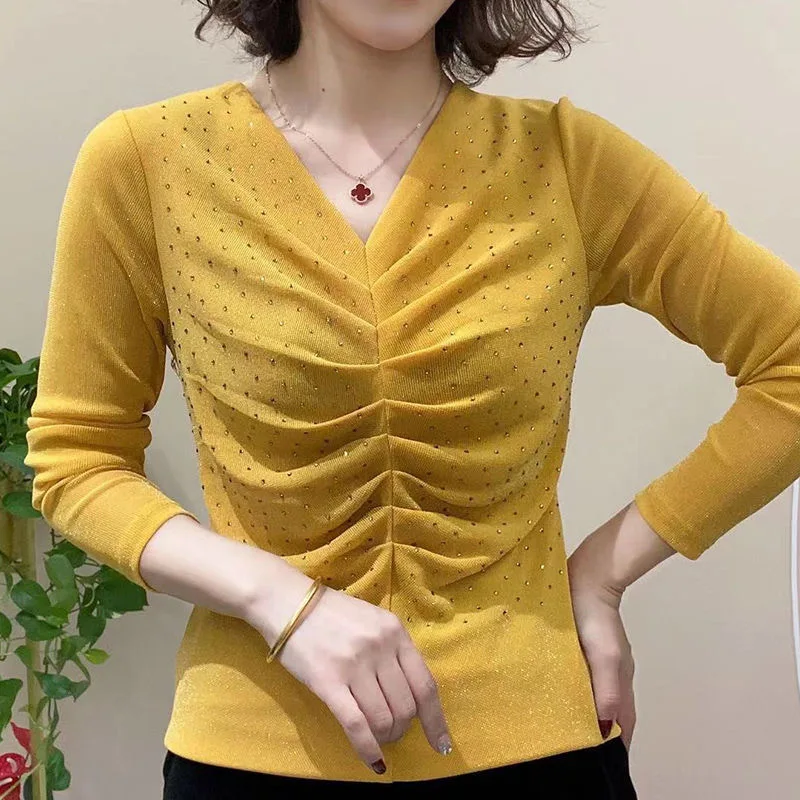 

Solid T Shirt Women Pullovers 2025 Spring Summer Clothes For Women Tees Top Long Sleeve Women's T-shirt