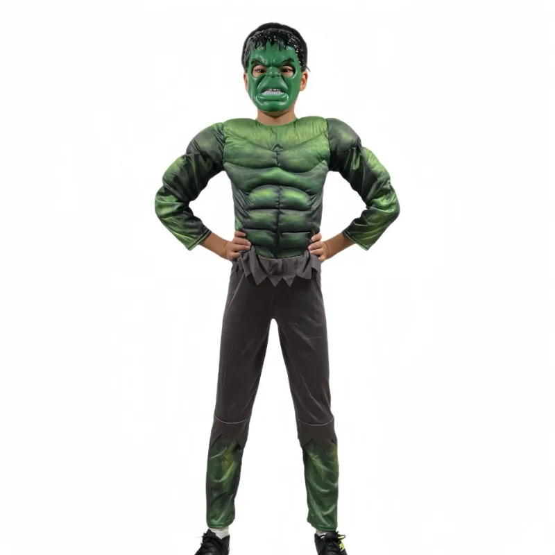 زي هالك للعضلات، بدلة هالك الخارقة وقناع الهالوين، زي البطل الخارق، هدية عيد ميلاد، هدية العيد
