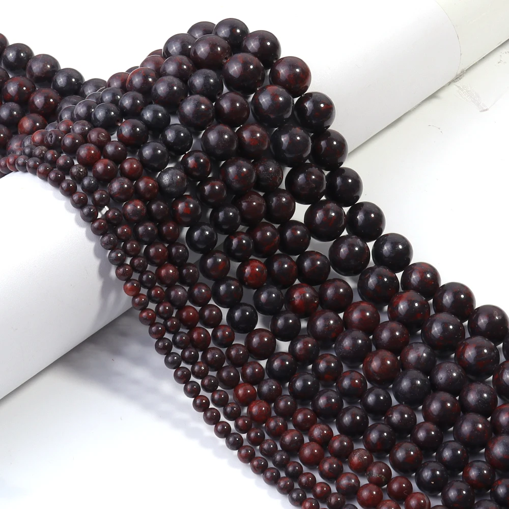 4/6/8/10/12mm Natural Stone Mahogany Obsidian Beads Round Spacer Beads for Jewelry Making Supplies DIY Bracelets Accessories view 4