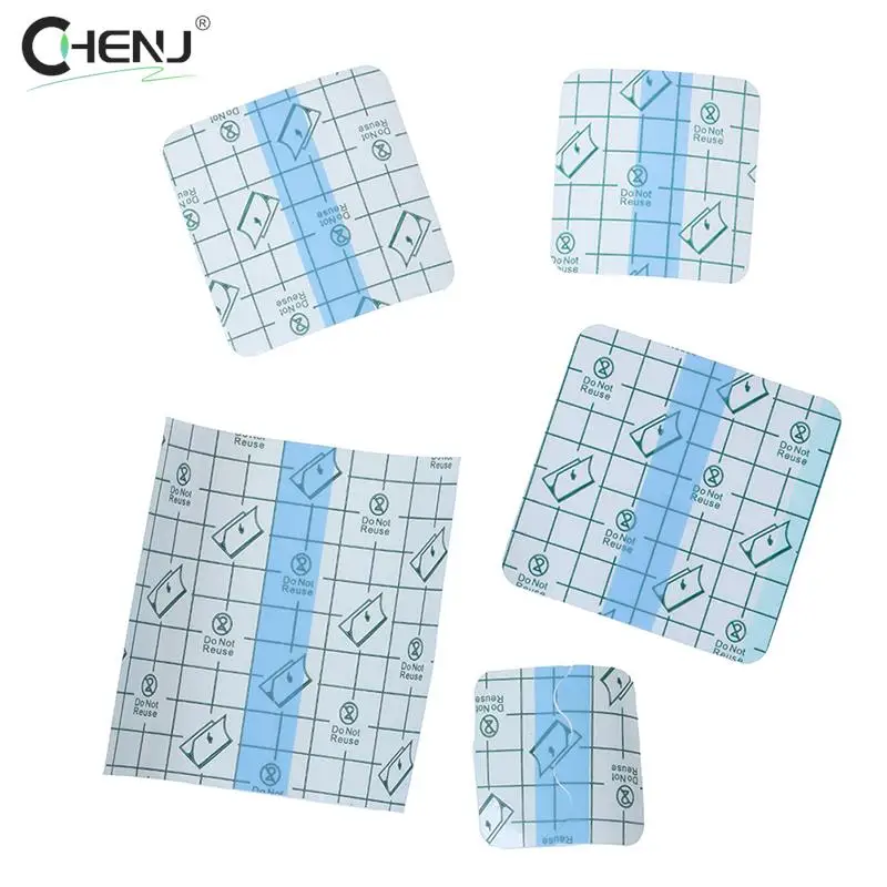 Cinta adhesiva médica impermeable para vendaje de heridas, cinta transparente de PU, antialérgica, 50 piezas/100