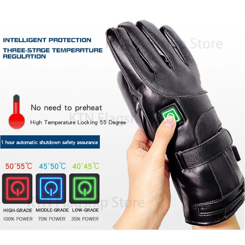 Winter heating gloves Men's and women's rechargeable electric heating ski gloves,warm gloves,suitable for ski motorcycle outdoor