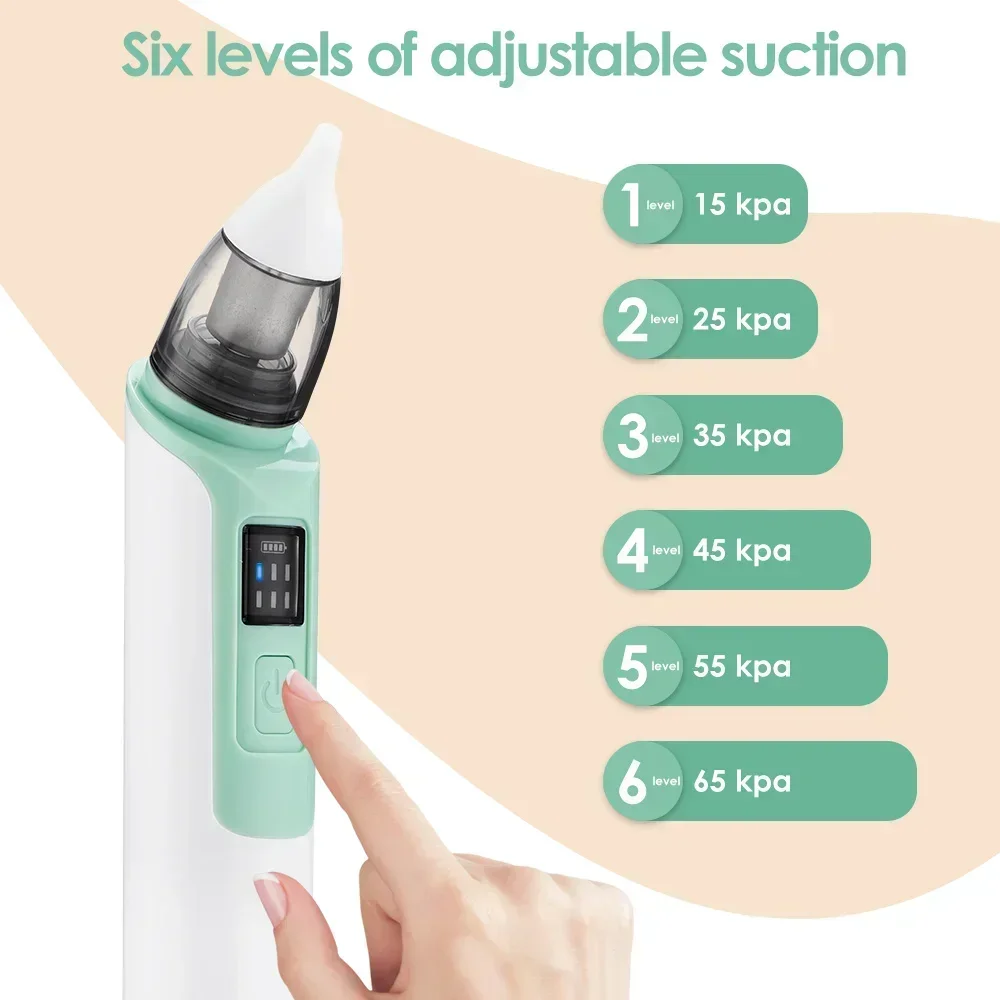 Electric Baby Nasal Aspirator Newborn Nasal Cleaner Low Noise Nasal Secretion Cleaning Tool For Children Newborn Care