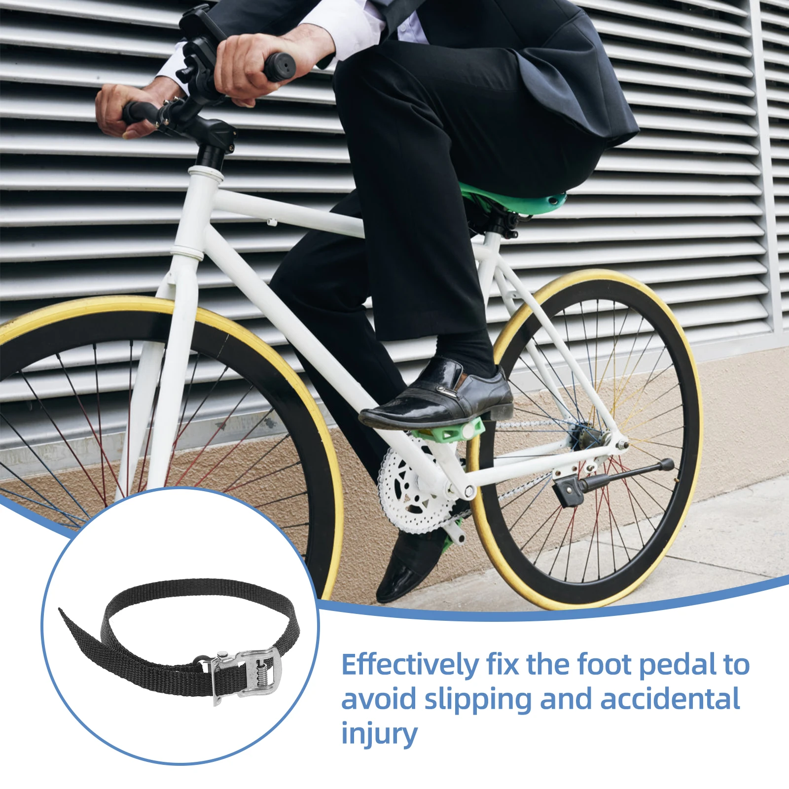 5pcs Adjustable Pedal Straps Bright Colored Universal Bike Toe Belts Anti-Slipping Footrest Fixing Bands For Fitness Equipment