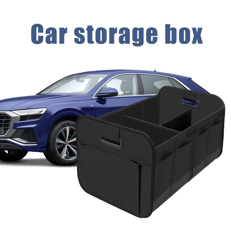 

Foldable Trunk Storage Box Waterproof Oxford Cloth 70L Large-Capacity Car Organizer for Camping/Fishing Easy to Carry