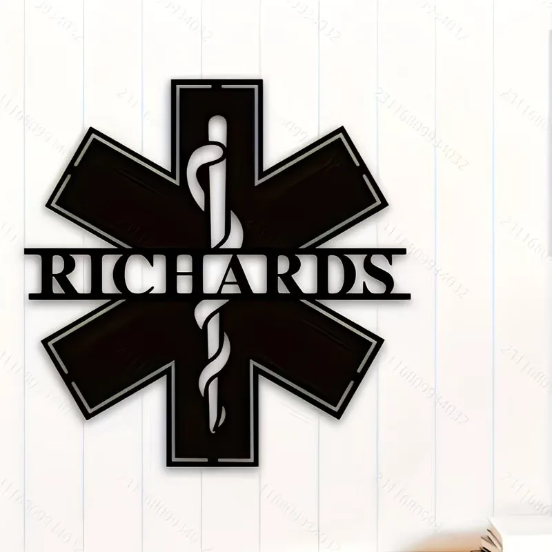 Custom Metal Paramedic Sign with Personalized Name, a Thoughtful Gift Idea for Home And Office with a Medical Theme
