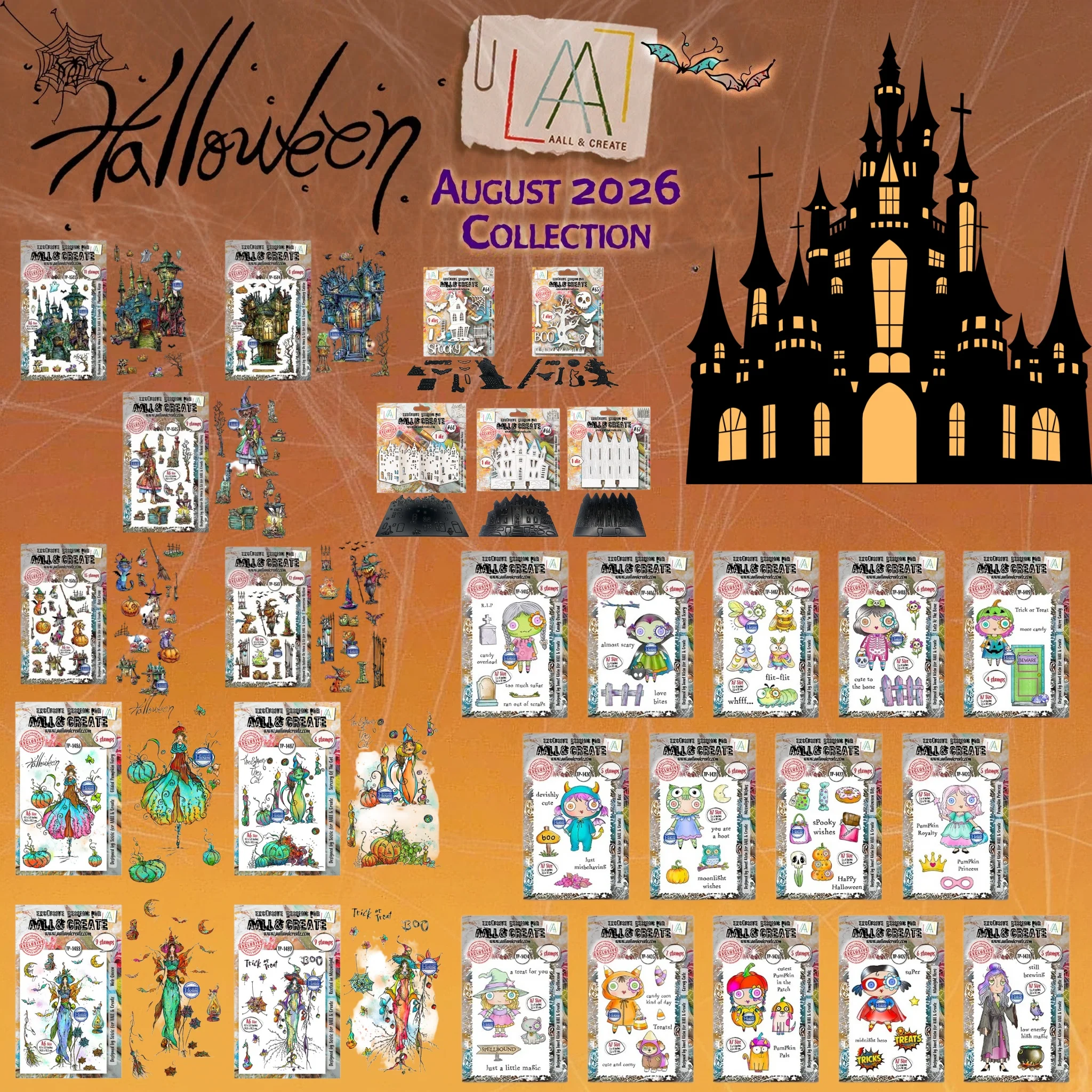 Phantom Keep Pumpkin Fairy Cat Metal Cutting Dies Clear Stamps for DIY Greeting Card Making Scrapbooking Craft Paper Decoration
