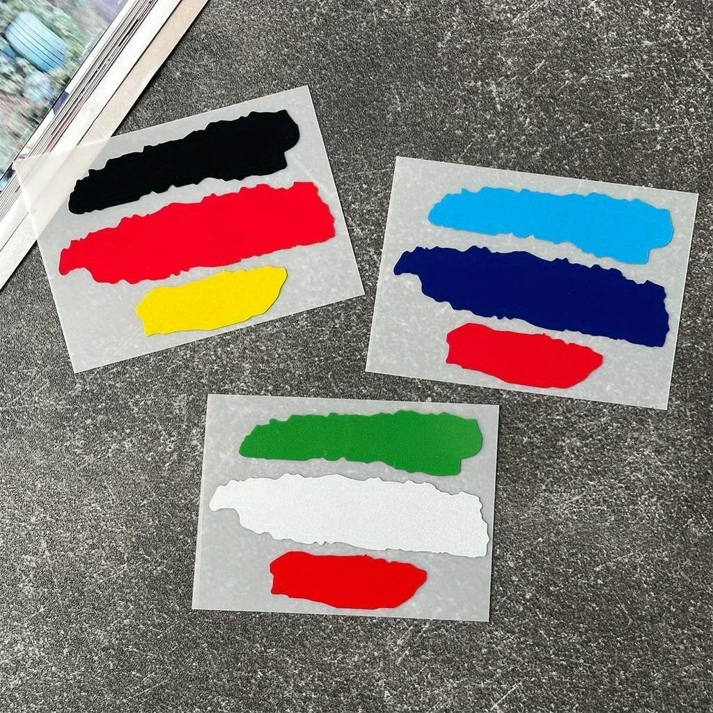 Vibrant Color Block Strip Stickers for Laptop, Phone Case, Water Bottle, Eye - Catching Decals to Add Bright Style