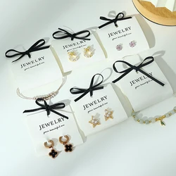 Personalized Customized Logo 6x17cm Jewelry Display Cloth Earrings Stud Hairpin Organizer Gift Label Tag Packaging Accessories