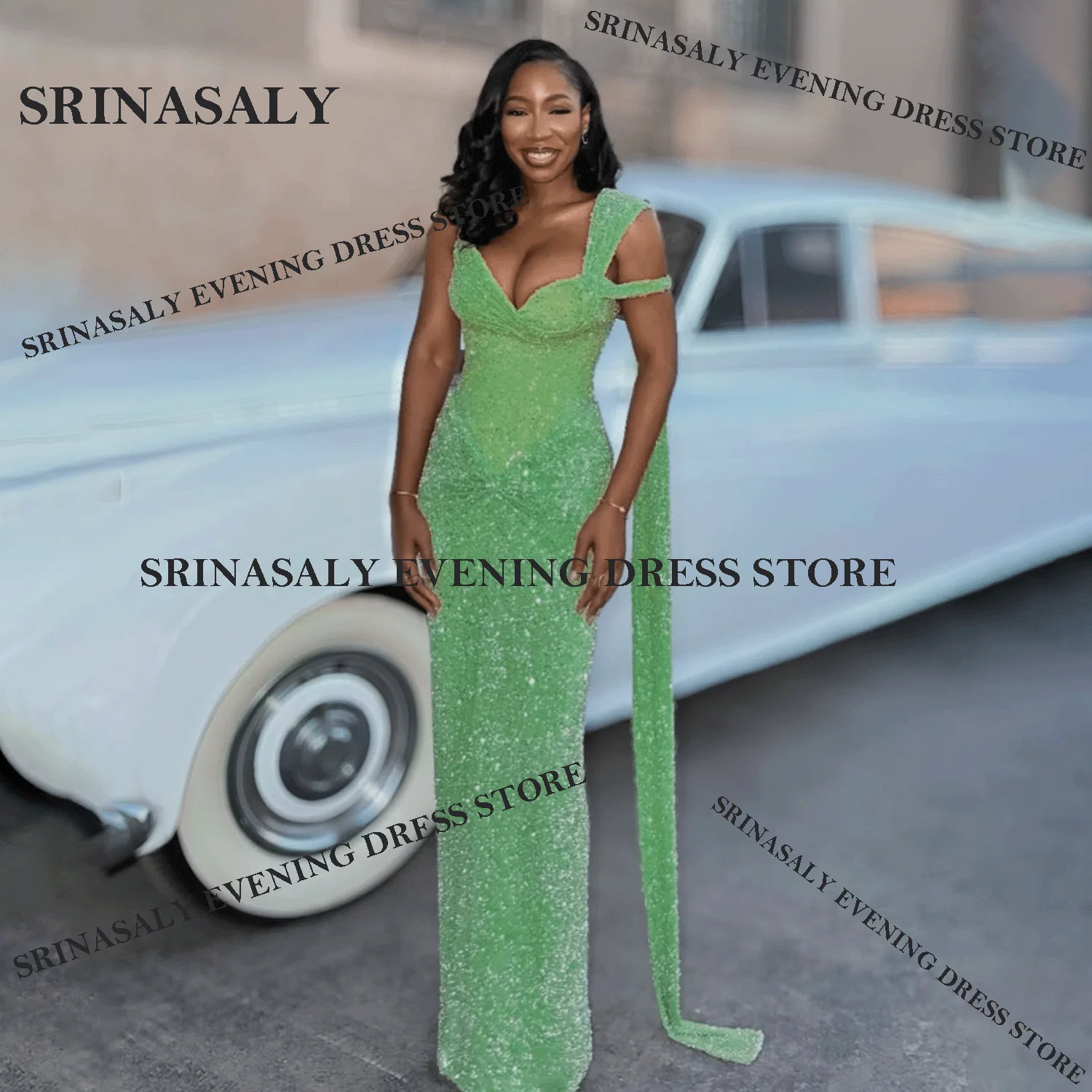 

Элегантное вечернее платье-русалка без рукавов для выпускного вечера, длинное, до пола, женское, для вечеринок, в дубайском стиле, плиссированное, свадебное, на заказ