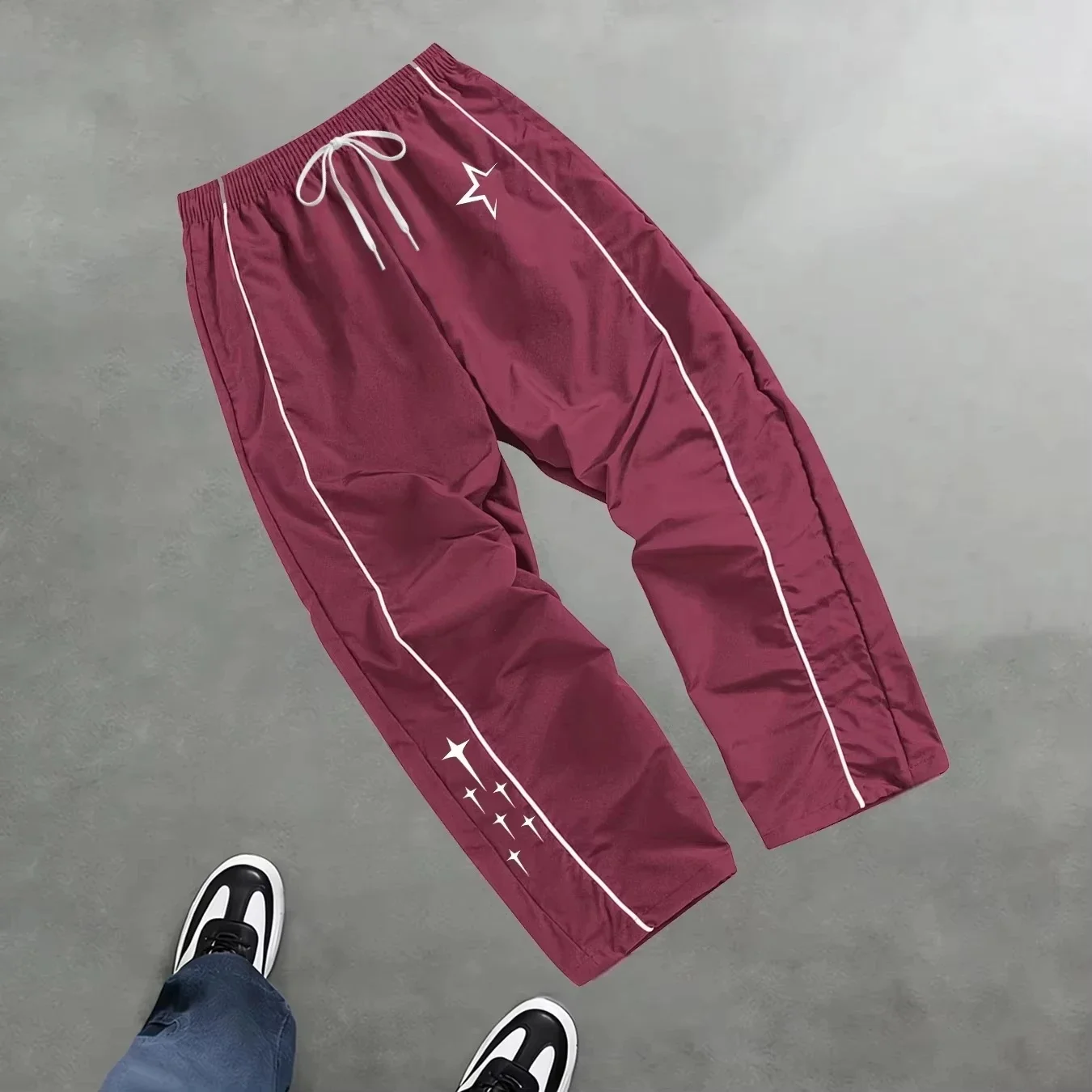 2026 new men's star shaped casual sports pants for spring and summer fitness, suitable for daily fashionable dressing