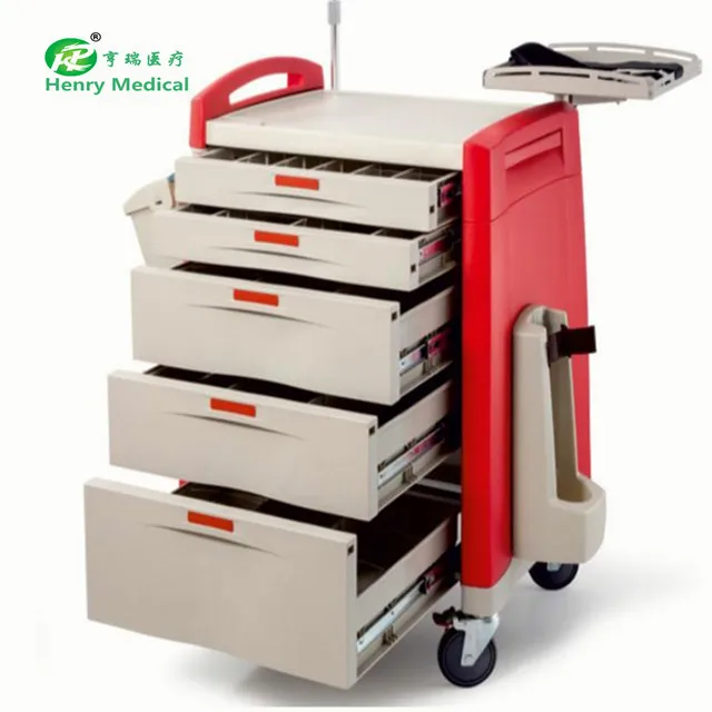 Hospital ABS Emergency Medical Trolley