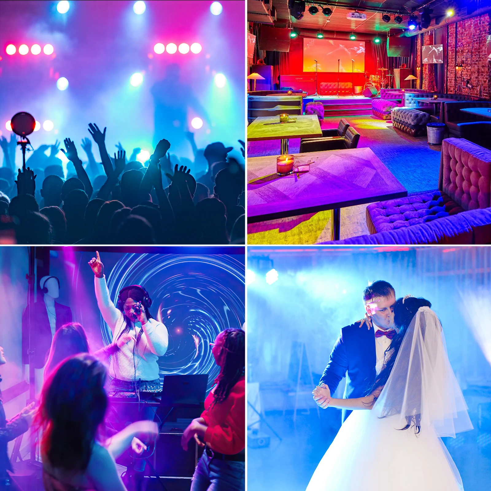 9x12W RGBW LED COB Matrix Light Stage Effect Verlichting Projector Spraakbesturing DMX Par Lights voor Party Concert Wedding Theater