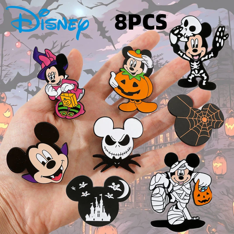 

Cartoon Disney Mickey Mouse Brooch Creative Halloween Mickey and Minnie Metal Badge Animal Pin Fashion Jewelry Gift for Friends