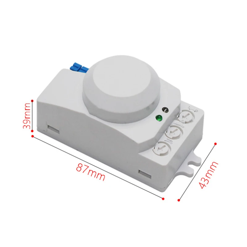 Microwave Sensor Switch 5.8GHz Radar Sensor Switch 360 Degree Radar Motion Sensor Light Switch Body Motion Detector