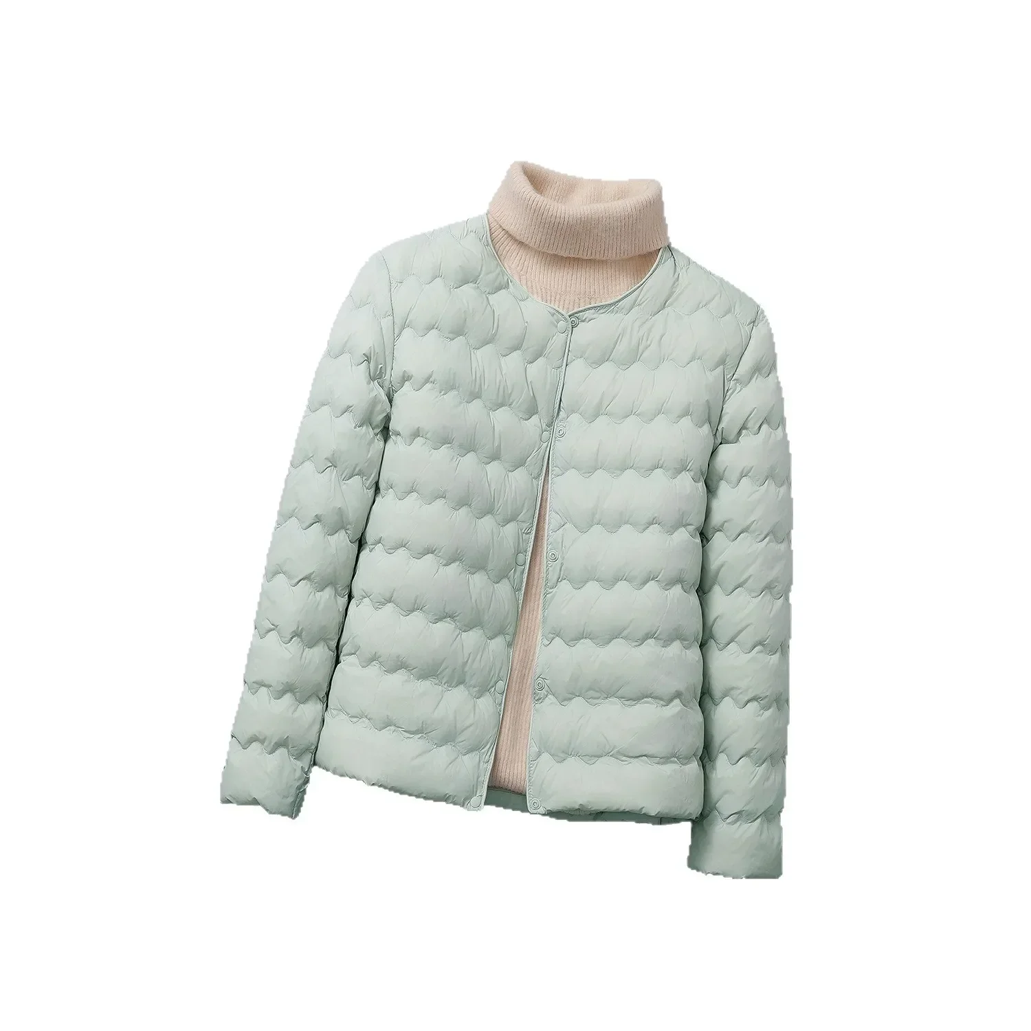 سترة نسائية خفيفة الوزن قصيرة للصيف رقيقة مناسبة برقبة دائرية عصرية ملابس داخلية دافئة معطف خارجي #5