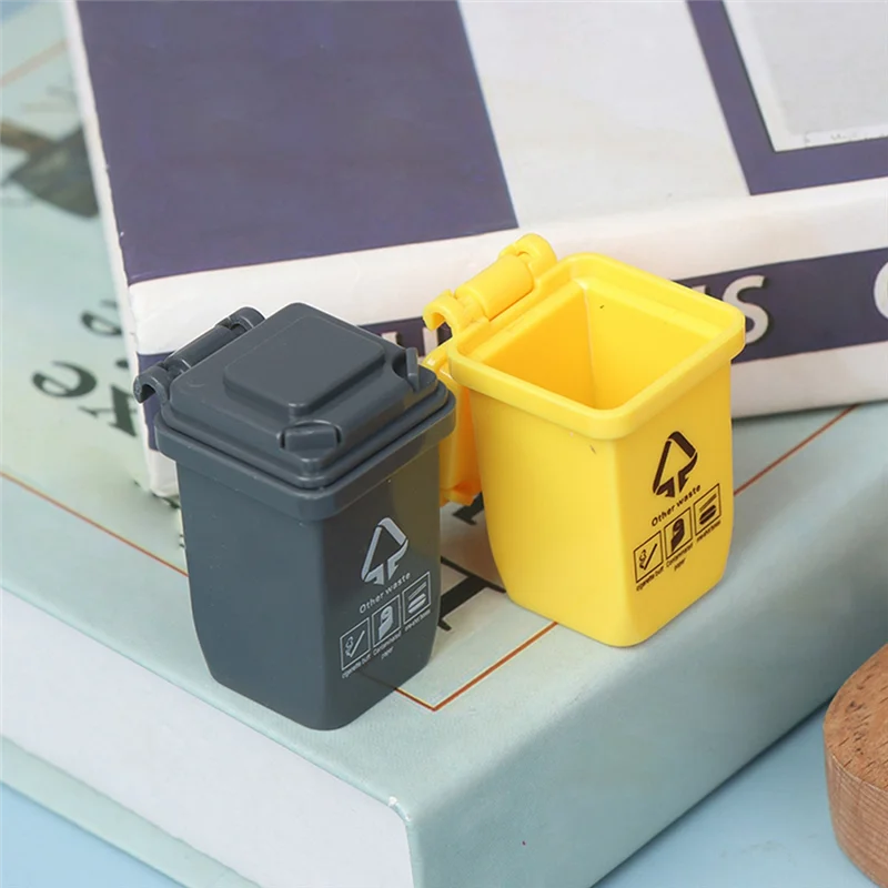 5 ชิ้น House Miniature ถังขยะรุ่นอะไหล่เฟอร์นิเจอร์ขยะรถบรรทุกกระป๋อง Curbside รถ Bin ของขวัญ