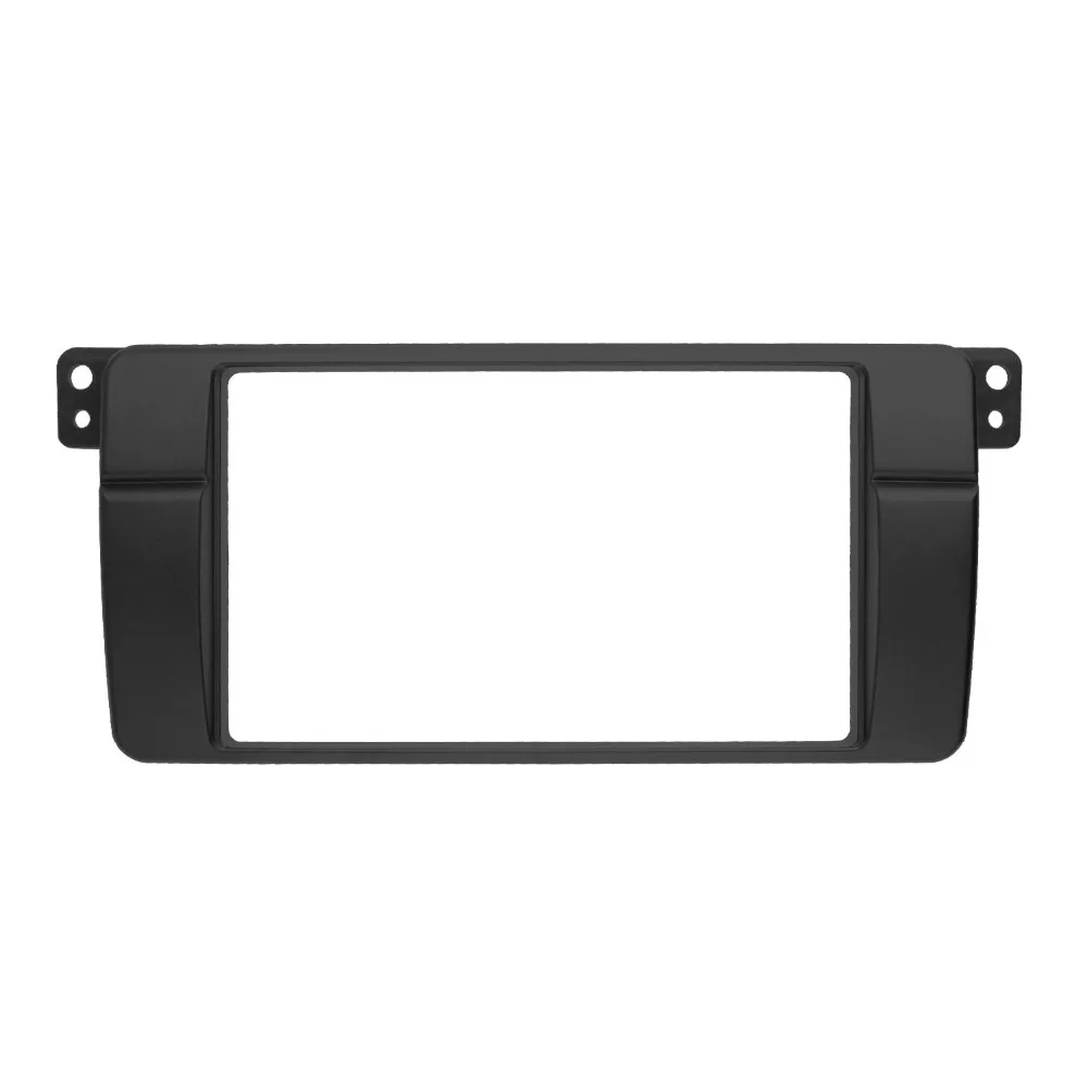 Double 2 Din Fascia for BMW 3 Series E46 1998-2005 Radio Dash Mount Trim Kit Frame ISO Wiring + Antenna Adapter Stereo Panel