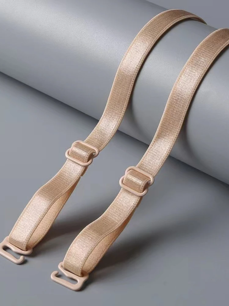 Sangles de soutien-gorge élastiques à double ouverture pour femmes, bretelles de soutien-gorge pour dames, accessoires de lingerie, 1cm de largeur, 1 paire