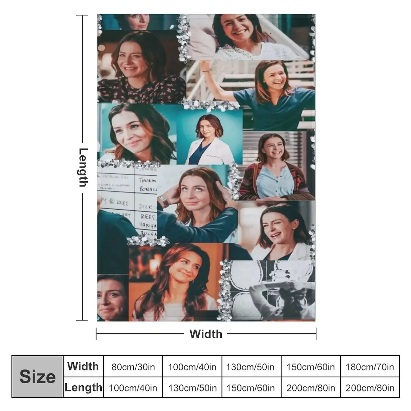 amelia shepherd collage :) Throw Blanket valentine gift ideas Thermal decorative Blankets