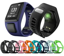 For TomTom Spark Series Runner 2/ 3 Cardio Music Golfer 2 Adventurer Watchband Silicone Watch Strap