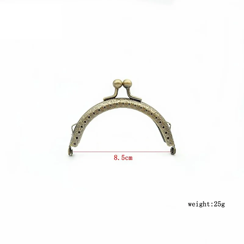 8.5/10.5/12.5/15/20.5cm DIY Metal Semicirc Frame Purse Handle Coin Bags Metal Kiss Clasp Lock Frame Accessories