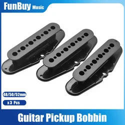 3pcs Single Coil Guitar Pickup Bobbin for ST Electric Guitar Pickup Coil Cover ABS 48/50/52mm Pole Spacing Bobbin