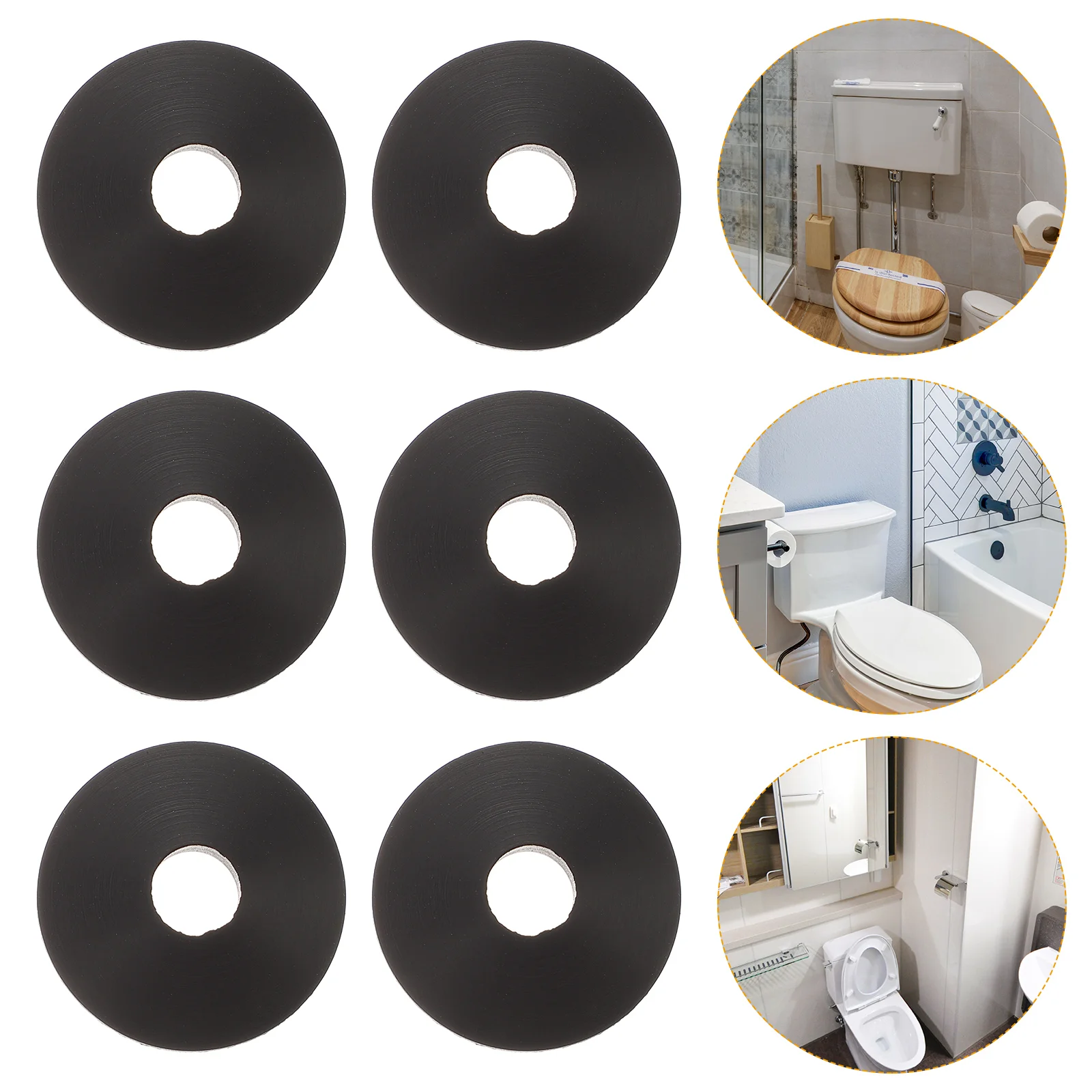 

20 Pcs Sealing Ring Rubber Washers for Bolts Toilet Screws Replacement Leakproof Oak Conical