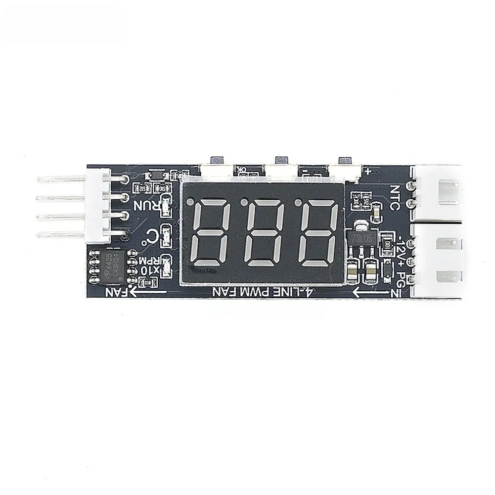 12V DC For pwm Fan Regulator with Onboard Temperature Display and Adjustable Duty Cycle 3A 4 Wire for 8-16V Use