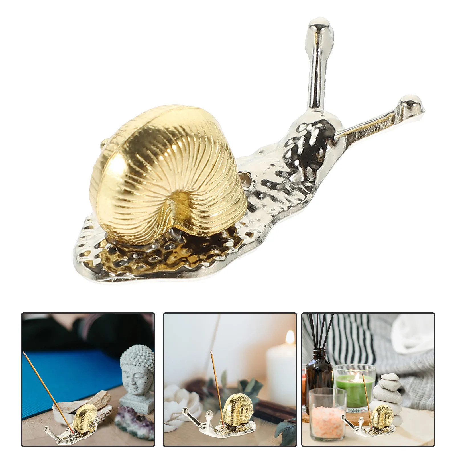 Snail Shaped Incense Stick Holder Iron Material Rust Resistant Stable Design for Bedroom Office Tearoom Home Decor Gift Snail