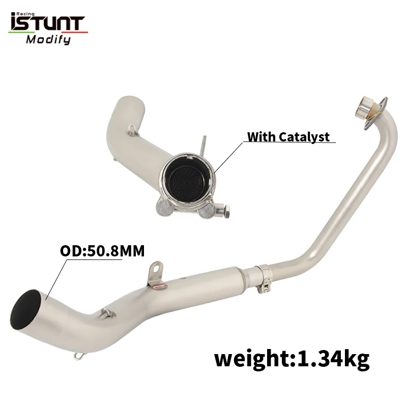 For Zontes ZT125 U1 G1 Z1 Z2 2021 2022 Motorcycle Exhaust Escape Moto Full System Modified Front Link Pipe 51mm