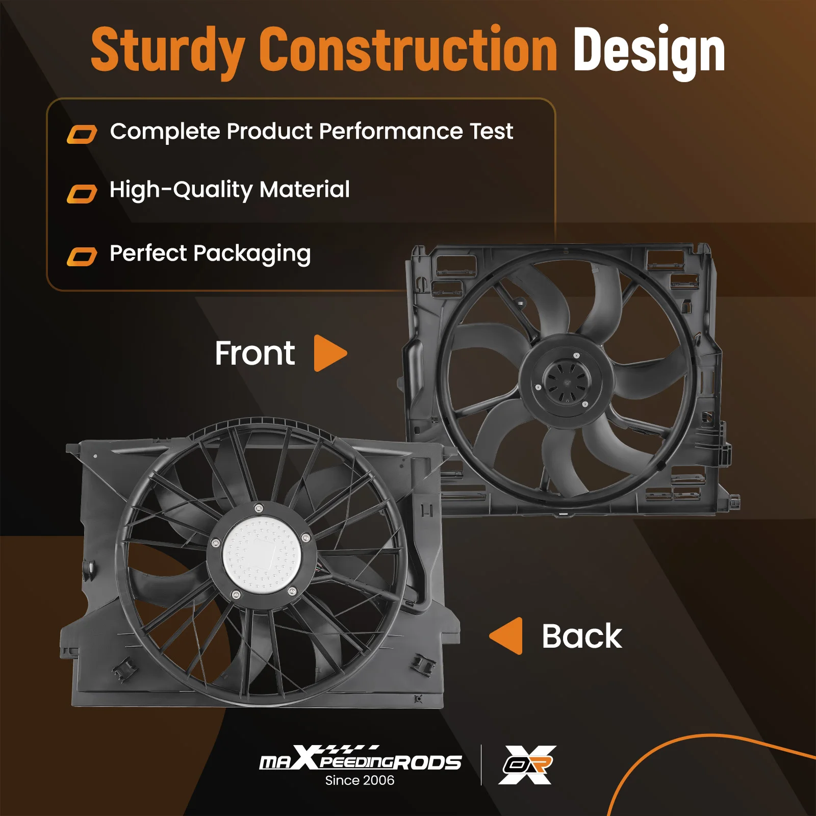 Ventola di raffreddamento del condensatore del radiatore A/C per BMW F10-13 09-15 17427599493 17428509741