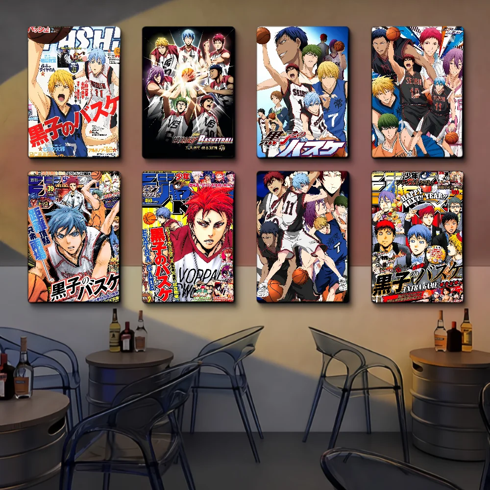 Anime Kuroko S Basketball Self-adhesive Art Poster Retro Kraft Paper Sticker DIY Room Bar Cafe Stickers Wall Painting