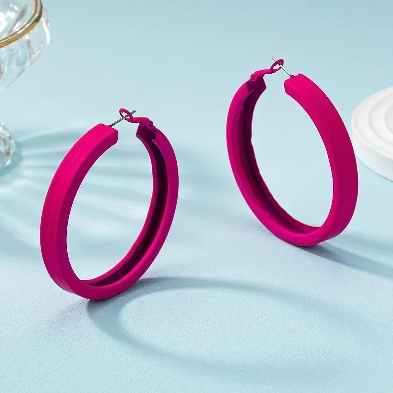 Simple Exaggeration Hoop Earrings For Women Temperament OL Holiday Party Gift Fashion Jewelry Ear Accessories AE139