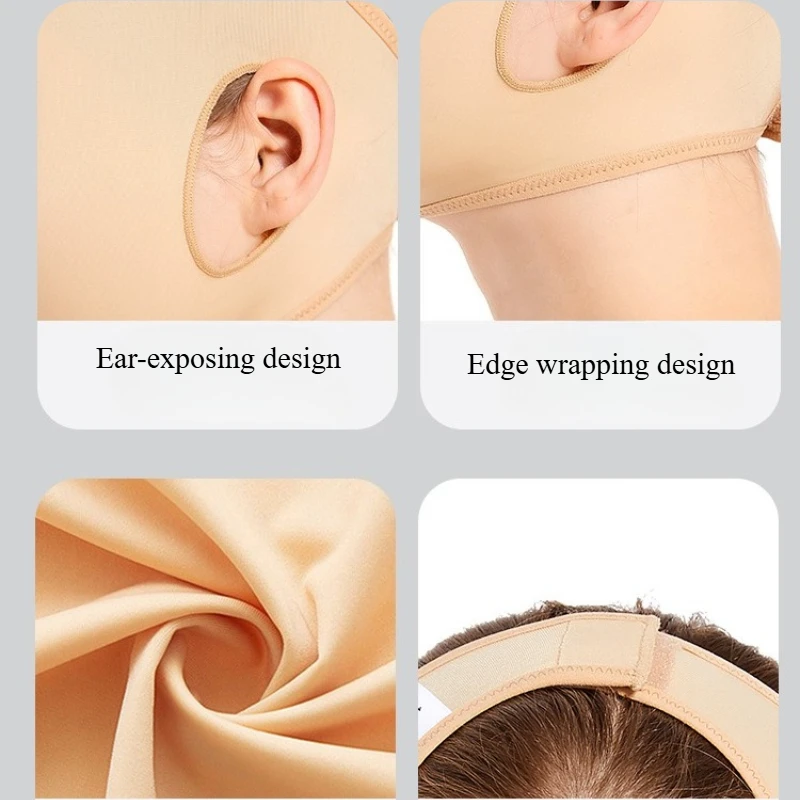 Face Slimming Bandage Side Leakage Ear Far infrared nano 3D Double Lift Breathable Facial Belt Face Shaper Cheek Lift Up
