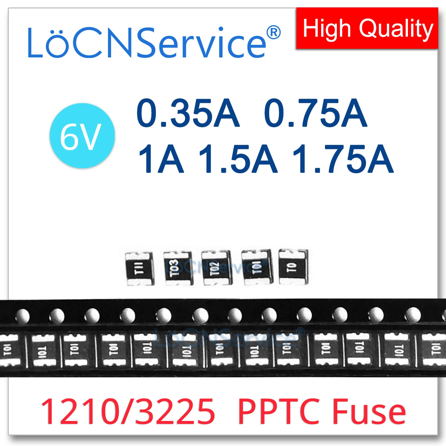 

1000PCS 1210 SMD Fuse 6V 0.35A 0.75A 1A 1.5A 1.75A 350mA 750mA 1000mA 1500mA PPTC PolySwitch Self-Recovery Resettable Fuse 3225