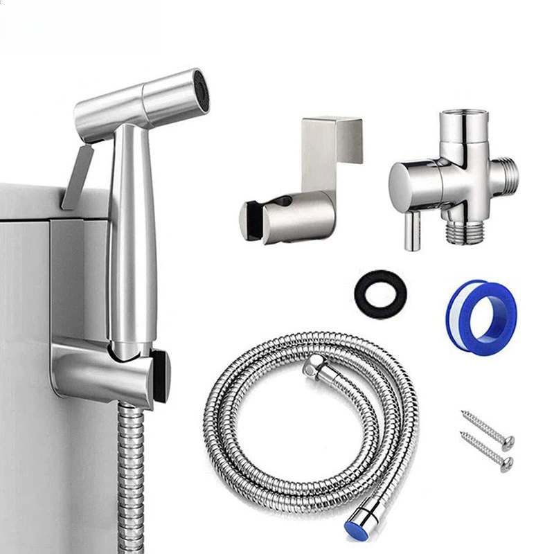 

Toilet Spray Gun Set Pressurized 304 Steel Spray Gun US Standard 7/8 Inch Copper Water Separator