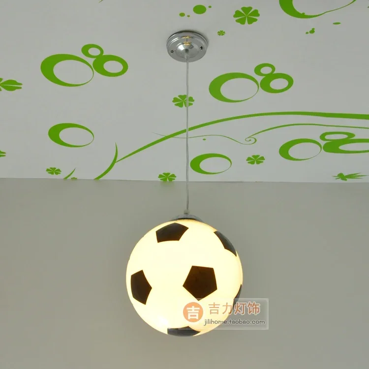 Football lustre pendant lights 25CM lustre LED round restaurant lamp bedroom study led  for voltage 90-260V