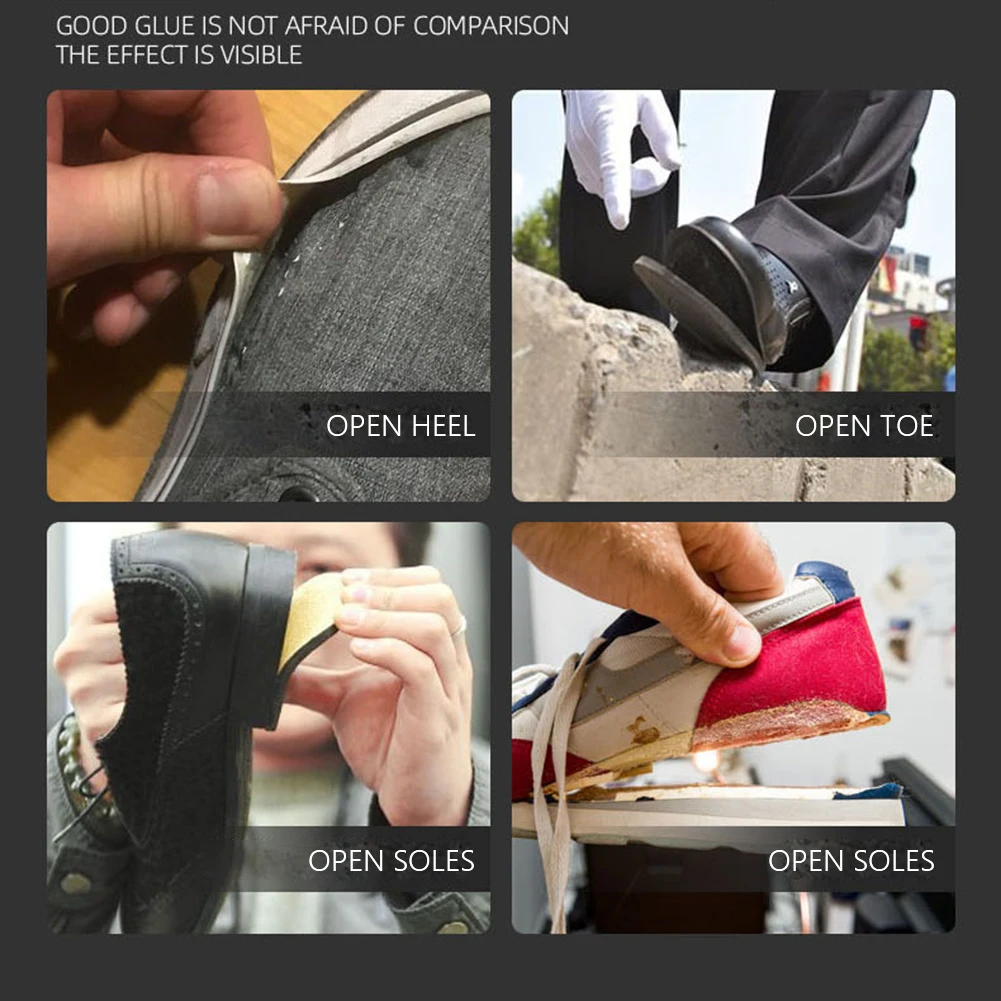 กาวซ่อมรองเท้ากันน้ำ แห้งเร็ว ใช้ได้กับรองเท้าทุกประเภท ซ่อมแซมได้อย่างแข็งแรง ทนทานต่อการสึกหรอ ยึดติดแน่นสำหรับรองเท้าทำจากนีโอพรีนและผ้าใบ